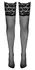 Cottelli Collection Wide Lace Hold-Up Stockings Black 3 - Elegant Microfiber