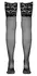 Cottelli Collection Wide Lace Hold-Up Stockings Black 3 - Elegant Microfiber