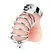 Blueline Stainless Steel Cage with Perineal Extension, Metal, Silver