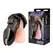 Blueline Acrylic Black See-Thru Male Chastity System with Lock