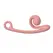 Snail Vibe Curve Intimate Device Peachy Pink Dual Motors Silicone