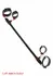 TABOOM Wild Roses Spreader Bar Gold Accents Faux Leather 40cm