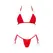 Obsessive Bobble Girl Festive Red Bra & Thong Set One Size