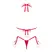 Obsessive Bobble Girl Festive Red Bra & Thong Set One Size