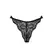 Obsessive Bellastia Lace Thong XL/2XL Black - Elegant Floral Design