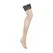 Obsessive Bellastia XL/2XL Stockings with Black Lace Trim, Beige