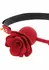 TABOOM Wild Roses Ball Gag Adjustable Silicone Rose Design Black