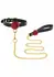 TABOOM Wild Roses Collar & Leash Set - Faux Leather, Decorative Rose