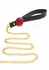 TABOOM Wild Roses Collar & Leash Set - Faux Leather, Decorative Rose