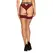 Obsessive Sugestina Sheer Stockings L/XL with Burgundy Lace Top