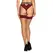 Obsessive Sugestina Decorative Lace Stockings S/M Nude-Burgundy