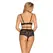 Obsessive Raquelia L/XL Black Lace Two-Piece Set with Choker Detail