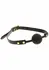 TABOOM Ball Gag Black & Gold Adjustable Vegan PU Leather 8713221833617