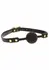 TABOOM Ball Gag Black & Gold Adjustable Vegan PU Leather 8713221833617