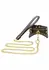 TABOOM Studded Collar and Leash Black/Gold Adjustable Vegan Leather