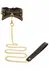 TABOOM Studded Collar and Leash Black/Gold Adjustable Vegan Leather