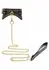 TABOOM Studded Collar and Leash Black/Gold Adjustable Vegan Leather