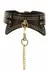 TABOOM Studded Collar and Leash Black/Gold Adjustable Vegan Leather