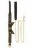 TABOOM Studded Collar and Leash Black/Gold Adjustable Vegan Leather