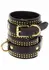 TABOOM Studded Ankle Cuffs Set Black-Gold Adjustable Luxury Design