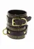 TABOOM Studded Wrist Cuffs Set Black & Gold Adjustable Design