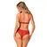 Obsessive Atenica Red Lace 2-Piece Lingerie Set M/L Adjustable Bra
