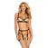 Obsessive Nudelia 3-Piece Lingerie Set L/XL, Beige & Black, Adjustable