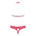 Obsessive 870-SEC-3 Red Lingerie Set L/XL, Lace & Jewel Accents