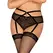 Obsessive Jagueria Garter Belt Plus Size 4XL/5XL Animal Print Mesh