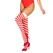 Obsessive Kissmas Stockings Red L/XL - Festive Striped Stay-Up Design