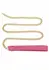 Taboom Malibu Collar and Leash Pink Vegan Leather Gold Details