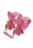 Taboom Malibu Ankle Cuffs Pink Vegan Leather Adjustable Gold Details