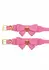 Taboom Malibu Ankle Cuffs Pink Vegan Leather Adjustable Gold Details