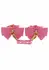 Taboom Malibu Wrist Cuffs Pink Vegan Leather Adjustable Gold Details