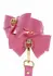 Taboom Malibu Wrist Cuffs Pink Vegan Leather Adjustable Gold Details