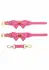 Taboom Malibu Wrist Cuffs Pink Vegan Leather Adjustable Gold Details