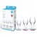 Glas Heart Jewel Glass Plug Set 3 pcs - Graduated Sizes, Red Base Accent