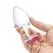 Glas Heart Jewel Glass Plug Set 3 pcs - Graduated Sizes, Red Base Accent