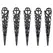 Sportsheets Sensory Fingertips Black - Set of 5, Nickel-Free Alloy