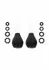 TABOOM Nipple Enlargers Set with 8 Adjustable Rings - Transparent