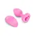 b-Vibe Vibrating Heart Plug S/M Pink - Remote Control, 15 Modes