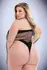 Baci Diamonte Teddy, Black, Adjustable Halter, One Size