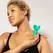 Je Joue Amour Green Heart-Shaped Bullet Massager, USB Rechargeable
