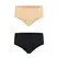 Bye Bra Invisible High Brief XL Double Pack Nude & Black Comfort Fit