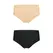 Bye Bra Invisible High Brief XL Double Pack Nude & Black Comfort Fit