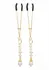 TABOOM Tweezers With Pearls Adjustable Nipple Accessory Silver