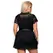 Obsessive 810-PEI-1 Elegant Lace Peignoir XXL Black Satin Finish