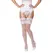 Obsessive 810-STO-2 Women’s White Lace-Trim Stockings S/M