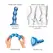 Strap-On-Me Plug Balls S Metallic Blue - Liquid Silicone, 3 Beads, Harness-Ready
