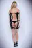 Baci Corset Front Long Sleeve Mini Dress Black OS - Lace & Corset Detail